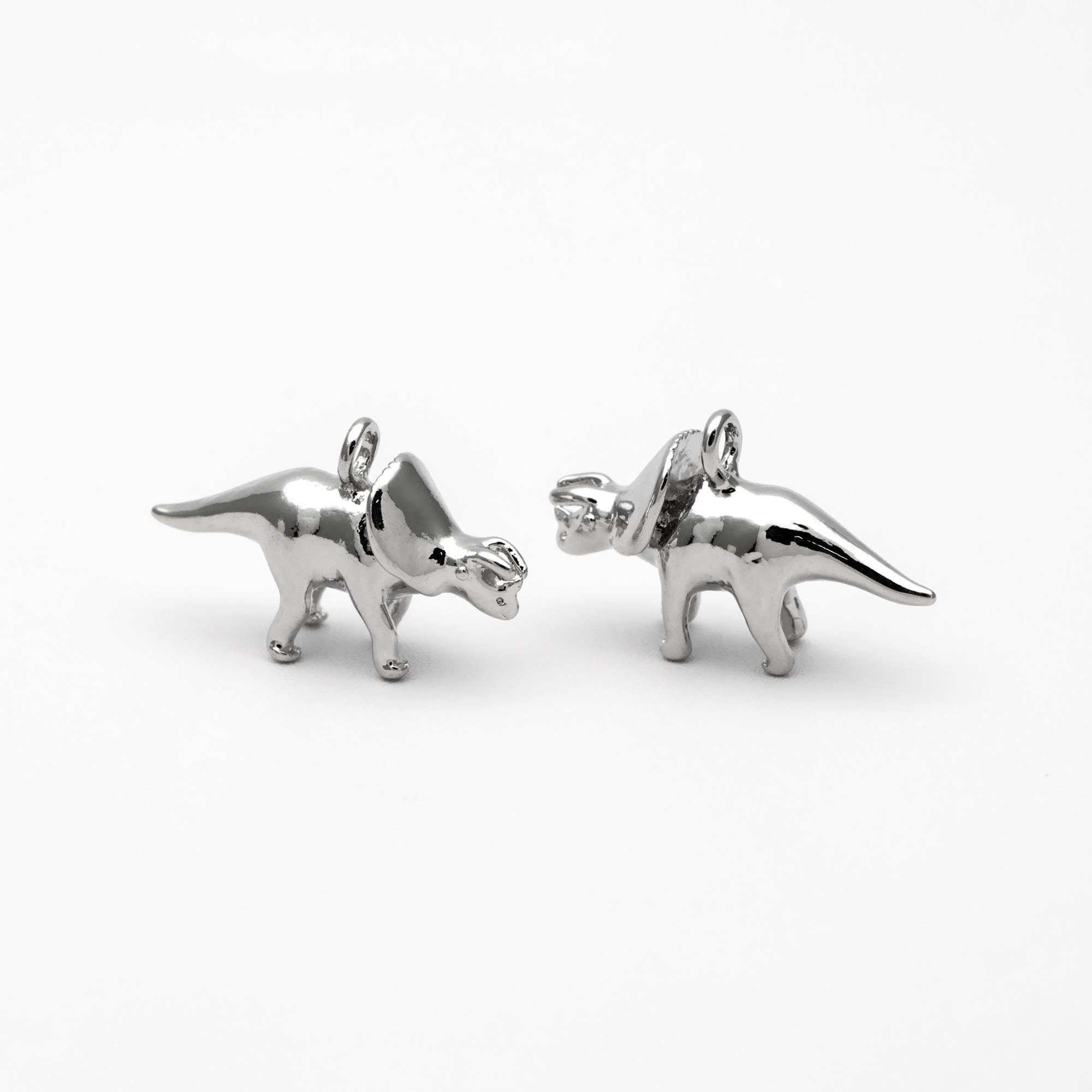 10pcs Gold/ Silver Tiny Dinosaur Charm, Jewelry Making, Diy Material, Jewelry Supplies (GB-2650-C)